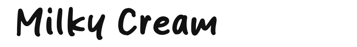 Milky Cream font preview