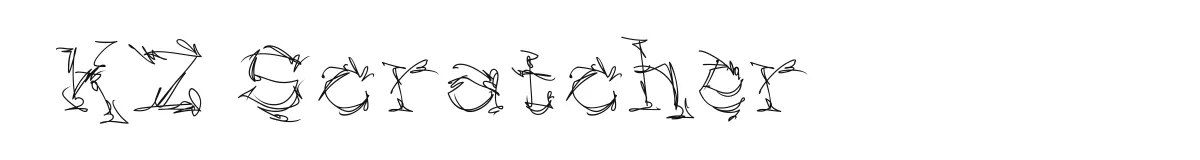 KZ Scratcher font preview