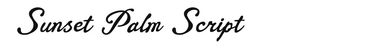 Sunset Palm Script font preview