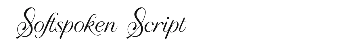 Softspoken Script original font preview
