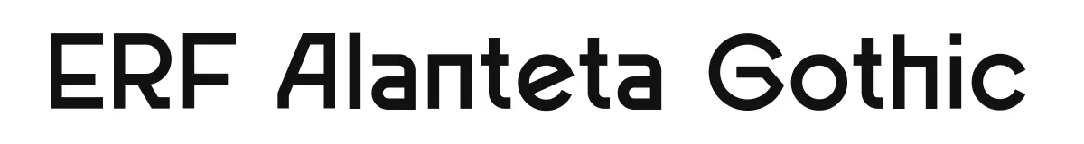 ERF Alanteta Gothic original font preview