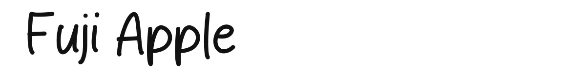 Fuji Apple original font preview