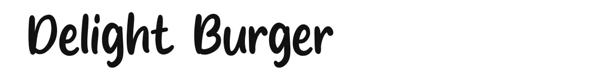Delight Burger font preview