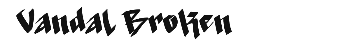 Vandal Broken font preview