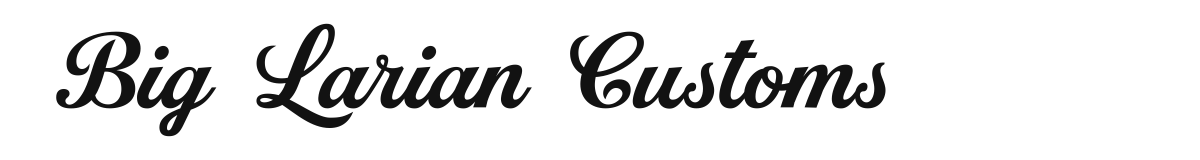 Big Larian Customs font preview
