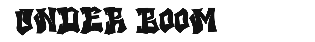 Under Boom original font preview