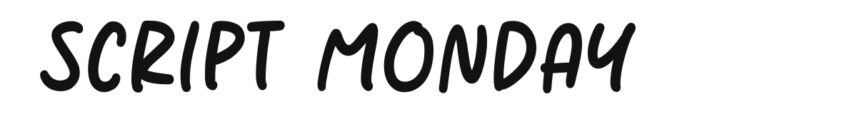 Script Monday original font preview
