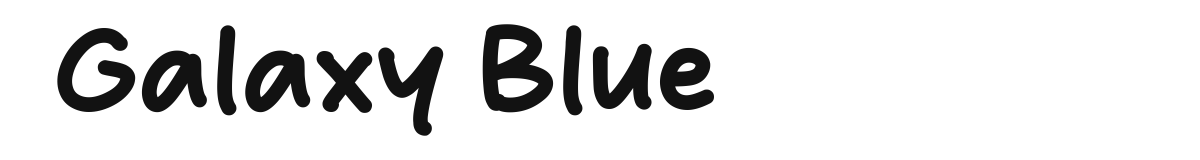 Galaxy Blue font preview