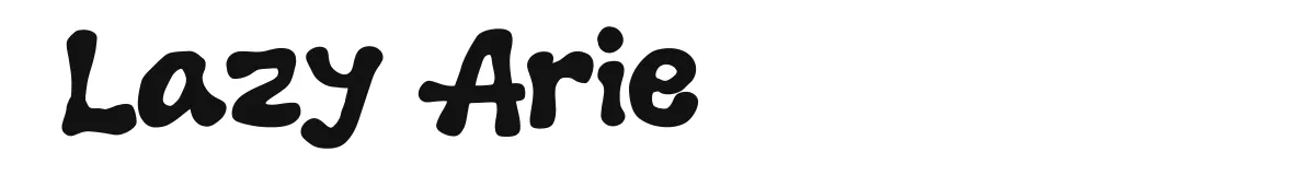 Lazy Arie font preview