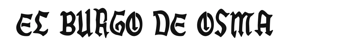 El Burgo de Osma original font preview