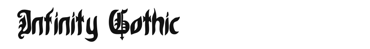 Infinity Gothic original font preview