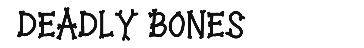 Deadly Bones font preview