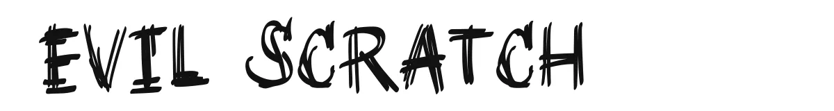 Evil Scratch original font preview