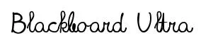 Blackboard Ultra original font preview