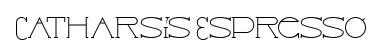 Catharsis Espresso original font preview