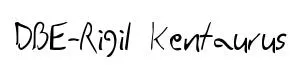 DBE-Rigil Kentaurus original font preview