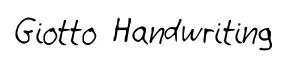 Giotto Handwriting original font preview