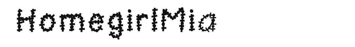 HomegirlMia original font preview