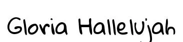 Gloria Hallelujah original font preview