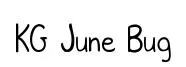 KG June Bug original font preview