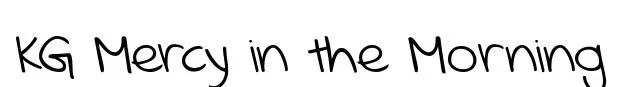 KG Mercy in the Morning original font preview