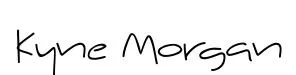 Kyne Morgan original font preview