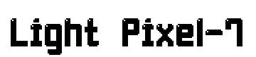 Light Pixel-7 original font preview