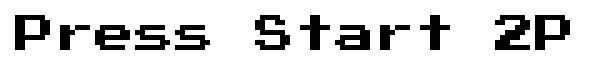 Press Start 2P original font preview