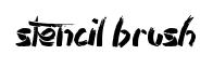 Stencil Brush original font preview