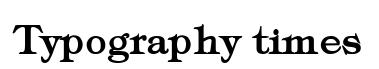 Typography times Bold preview