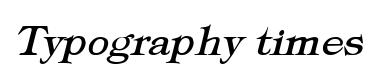 Typography times Bold Italic preview