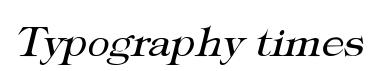 Typography times Italic preview