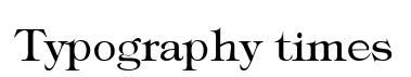 Typography times original font preview