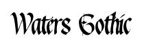 Waters Gothic original font preview