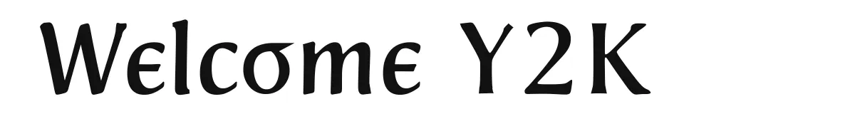 Welcome Y2K original font preview
