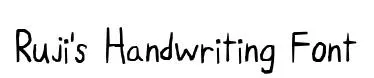 Ruji's Handwriting Font