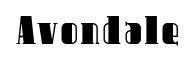 Avondale original font preview