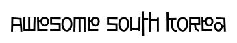 Awesome South Korea original font preview