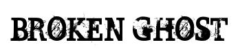 BROKEN GHOST original font preview