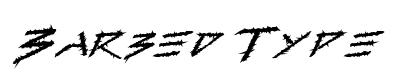 Barbed Type original font preview