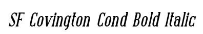 SF Covington Cond Bold Italic