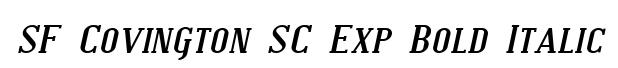 SF Covington SC Exp Bold Italic
