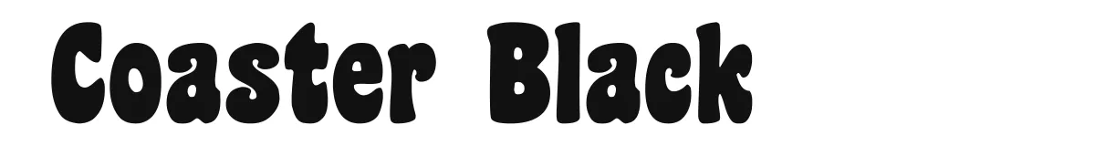 Coaster Black original font preview