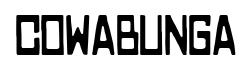 COWABUNGA original font preview