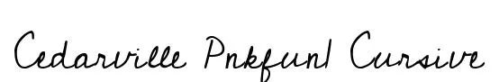 Cedarville Pnkfun1 Cursive