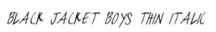 black jacket boys Thin Italic