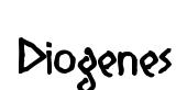 Diogenes original font preview