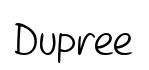 Dupree original font preview