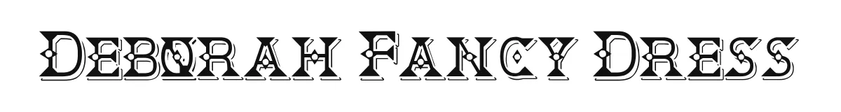 Deborah Fancy Dress original font preview