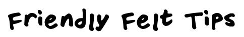 Friendly Felt Tips original font preview